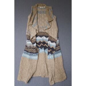 Anthropologie Sleeping on Snow Duster Long Vest Cardigan‎ XS Small
